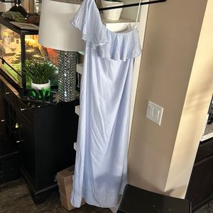 Banana republic striped one shoulder dress